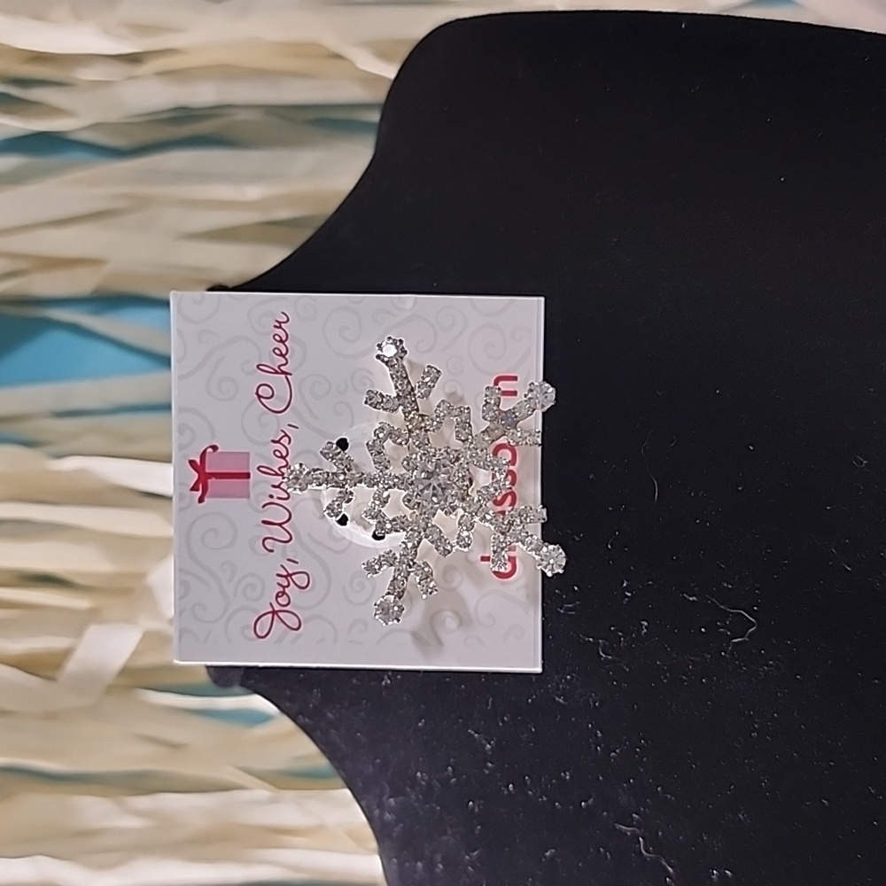Snowflake brooch New on card from dress barn.
